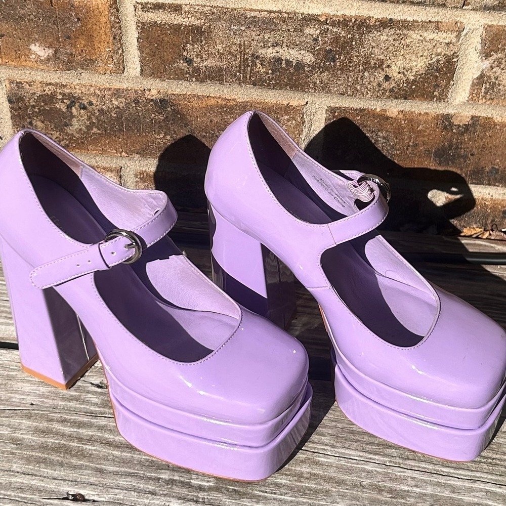 Jeffrey Campbell Chillin Platform Mary Jane 6 Lavender Lilac Bratz Retro Y2K - Picture 6 of 11